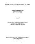 Cover page: An Annotated Bibliography on Human Computer Interaction for GIS (91-15)