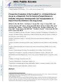 Cover page: Prospective Evaluation of the Fungitell® (1→3) Beta-D-Glucan Assay as a Diagnostic Tool for Invasive Fungal Disease in Pediatric Allogeneic Hematopoietic Cell Transplantation: A&nbsp;Report from the Childrens Oncology Group.