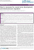 Cover page: Nav2 is necessary for cranial nerve development and blood pressure regulation