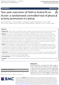 Cover page: Two-year outcomes of Faith in Action/Fe en Acción: a randomized controlled trial of physical activity promotion in Latinas