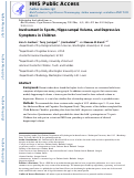 Cover page: Involvement in Sports, Hippocampal Volume, and Depressive Symptoms in Children