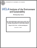 Cover page: The relationship between policy choice and the size of the policy region: Why small jurisdictions may prefer renewable energy policies to reduce CO2 emissions