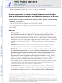 Cover page: A meta-regression of methodological features that predict the effects of medications on the subjective response to alcohol.