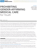 Cover page: Prohibiting Gender-Affirming Medical Care for Youth