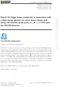 Cover page: Search for Higgs boson production in association with a high-energy photon via vector-boson fusion with decay into bottom quark pairs at s = 13 TeV with the ATLAS detector