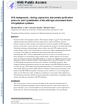 Cover page: PCR Mutagenesis, Cloning, Expression, Fast Protein Purification Protocols and Crystallization of the Wild Type and Mutant Forms of Tryptophan Synthase.