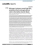 Cover page: Nitrogen isotopes reveal high NOx emissions from arid agricultural soils in the Salton Sea Air Basin