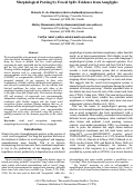 Cover page: Morphological Parsing by Foveal Split: Evidence from Anaglyphs