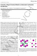 Cover page: Towards a Single Chemical Model for Understanding Lanthanide Hexaborides