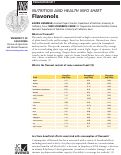 Cover page: Nutrition and Health Info Sheet: Flavonols