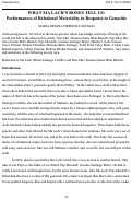 Cover page of WHAT MA LACH’S BONES TELL US: Performances of Relational Materiality In Response to Genocide