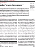 Cover page: Integrating economic dynamics into ecological networks: The case of fishery sustainability.