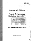 Cover page: PHASE TRANSFORMATIONS ON SOLID SURFACES