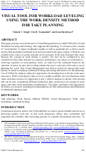 Cover page: Visual Tool for Workload Leveling Using the Work Density Method for Takt Planning