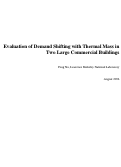 Cover page: Evaluation of Demand Shifting with Thermal Mass in Two Large Commercial Buildings