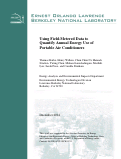 Cover page: Using Field-Metered Data to Quantify Annual Energy Use of Portable Air Conditioners