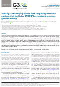 Cover page: AddTag, a two-step approach with supporting software package that facilitates CRISPR/Cas-mediated precision genome editing