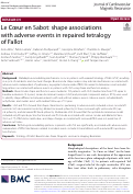 Cover page: Le Cœur en Sabot: shape associations with adverse events in repaired tetralogy of Fallot.