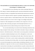 Cover page: The gender differences in how relationship status relates to anxiety levels and the role of social support as a mediating variable