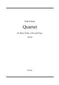 Cover page: Quartet for Flute, Violin, Cello, and Piano