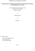 Cover page: Nonrigid Registration Techniques and Evaluation for Augmented Reality in Robotic Assisted Minimally Invasive Surgery