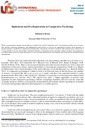 Cover page: Replication and Pre-Registration in Comparative Psychology