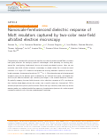 Cover page: Nanoscale-femtosecond dielectric response of Mott insulators captured by two-color near-field ultrafast electron microscopy