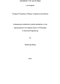 Cover page: Transport Properties of Bilayer Graphene Nanoribbons