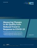 Cover page: Measuring Changes in Air Quality from Reduced Travel in Response to COVID-19