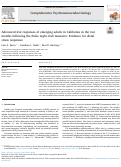 Cover page: Adrenocortical responses of emerging adults in California in the two months following the Pulse night club massacre: Evidence for distal stress responses