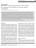 Cover page: MicroRNA-30a-5p in the prefrontal cortex controls the transition from moderate to excessive alcohol consumption (vol 20, pg 1219, 2015)