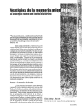 Cover page: Vestigios de la memoria aniquilada: el cuerpo como un texto histórico