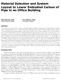 Cover page: Material Selection and System Layout to Lower Embodied Carbon of Pipe in an Office Building