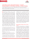 Cover page: “Small Blood Vessels: Big Health Problems?”: Scientific Recommendations of the National Institutes of Health Workshop