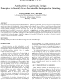 Cover page: Application of Axiomatic Design: Principles to Identify More Sustainable Strategies for Grinding