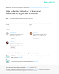 Cover page: Data‐adaptive detection of transient deformation in geodetic networks