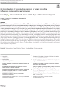 Cover page: An investigation of how relative precision of target encoding influences metacognitive performance.