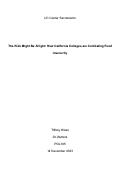Cover page: The Kids Might Be Alright: How California Colleges are Combating Food Insecurity