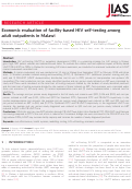 Cover page: Economic evaluation of facility‐based HIV self‐testing among adult outpatients in Malawi