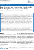 Cover page: Data structures and compression algorithms for high-throughput sequencing technologies