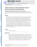 Cover page: Asthma and Allergies in Children With Autism Spectrum Disorders: Results From the CHARGE Study