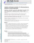 Cover page: Synthesis and biological evaluation of 5,7-dihydroxyflavanone derivatives as antimicrobial agents