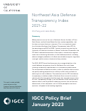 Cover page: Northeast Asia Defense Transparency Index&nbsp; 2021–22