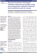 Cover page: Reversal of immune-checkpoint inhibitor fulminant myocarditis using personalized-dose-adjusted abatacept and ruxolitinib: proof of concept.