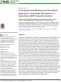 Cover page: A Computational Modeling and Simulation Approach to Investigate Mechanisms of Subcellular cAMP Compartmentation