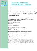 Cover page: Software-as-a-Service Optimised Scheduling of a Solar-Assisted HVAC System with Thermal Storage