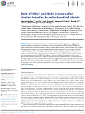 Cover page: Role of Nfu1 and Bol3 in iron-sulfur cluster transfer to mitochondrial clients