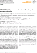 Cover page: ORCHIMIC (v1.0), a microbe-mediated model for soil organic matter decomposition