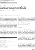 Cover page: Spectral-domain optical coherence tomography of conjunctival mucosa-associated lymphoid tissue lymphoma with presumed choroidal involvement