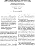 Cover page: The Role of Linguistic Information in Learning Abstract Words:Evidence from Children with Specific Language Impairment (SLI)